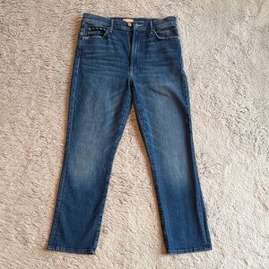 MOTHER Indigo Straight Leg Jeans SWOONER RASCAL ANKLE